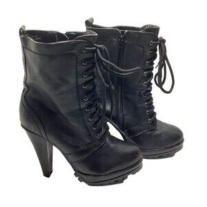 De Blossom High Heel Size 6 Women’s Tall Ankle Lace up Boots Lined